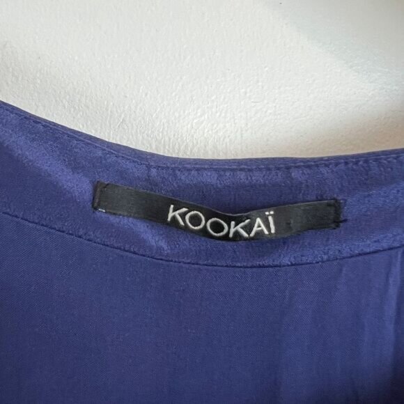 Kookai 100% Silk 40 US Large Multicolored Geometric Short Sleeve Shirt Dress - Picture 10 of 12